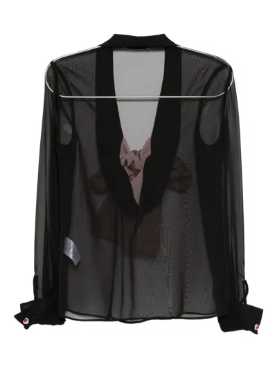 Vivetta Long-sleeved Shirt In Black