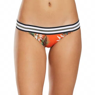 Seafolly Ocean Alley Brazilian Bikini Bottom In Tangelo In Black