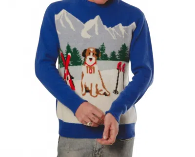 Harden Ski Rescue Crew Sweater In Blue/grey In Blue