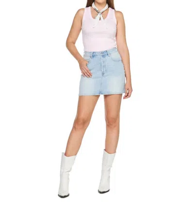 Articles Of Society Turner Skirt In Denim In Blue