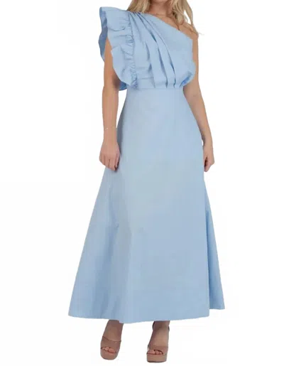 Entro Luca Midi Dress In Blue In Blue