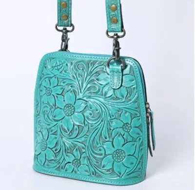 American Darling Women's Crossbody Purse In Turquoise In Blue