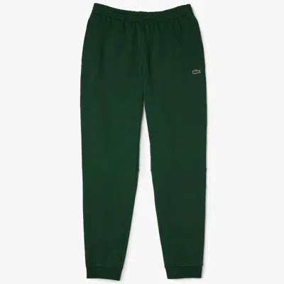 Lacoste Tapered Fit Fleece Trackpants In Green In Green