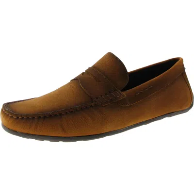 Marc Joseph Nebraska Mens Leather Slip On Penny Loafers