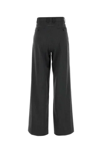 Mm6 Maison Margiela Dark Grey Stretch Twill Pant In Gray