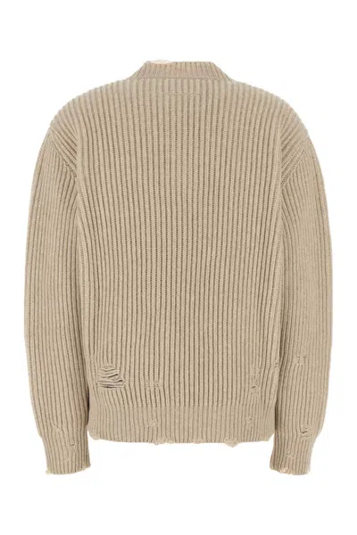 Mm6 Maison Margiela Sand Wool Blend Sweater In Neutral
