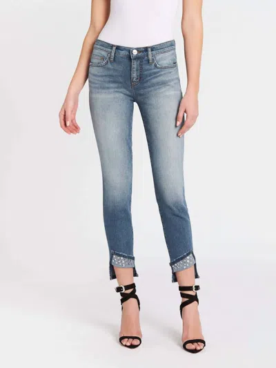 Current Elliott Turnt Ankle Skinny Stiletto Jeans In Keeling In Blue