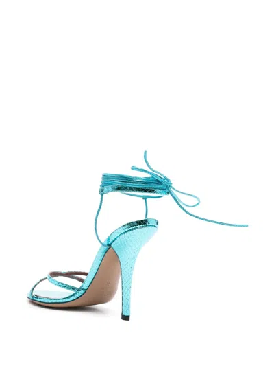 Paris Texas Linda 105 Leather Sandals In Blue