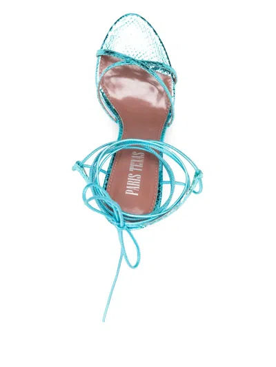 Paris Texas Linda 105 Leather Sandals In Blue