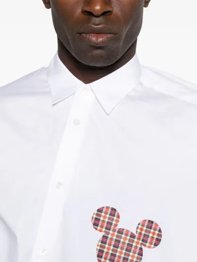 Comme Des Garçons Shirt Poplin Mickey Digital Shirt In White
