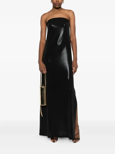 Norma Kamali Strapless Maxi Dress In Black