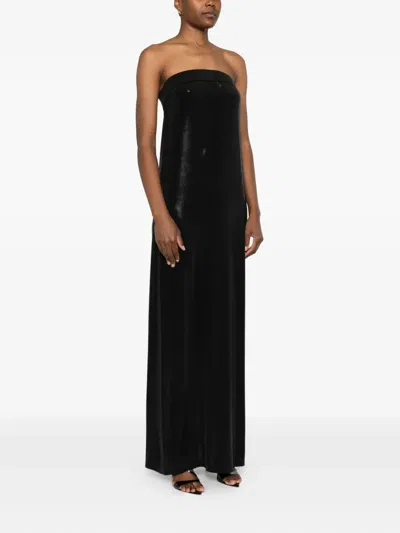 Norma Kamali Strapless Maxi Dress In Black