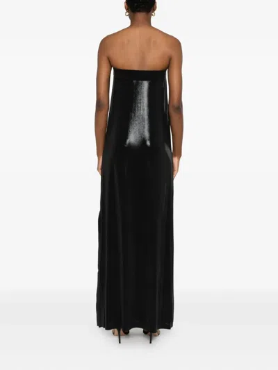 Norma Kamali Strapless Maxi Dress In Black