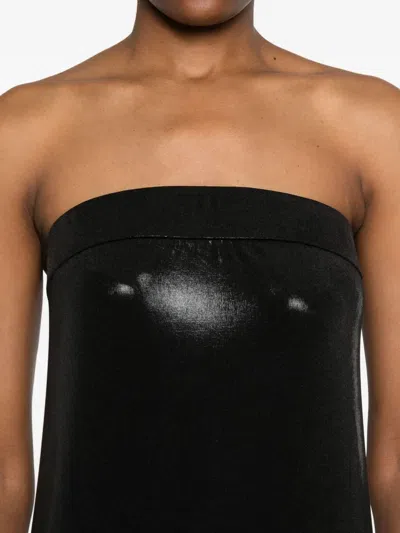 Norma Kamali Strapless Maxi Dress In Black