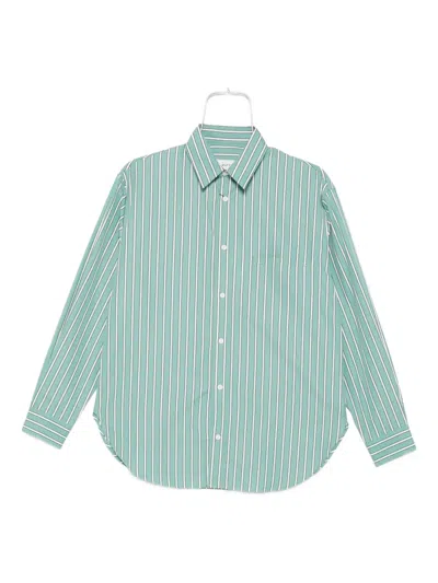 Matteau Striped Shirt In Green