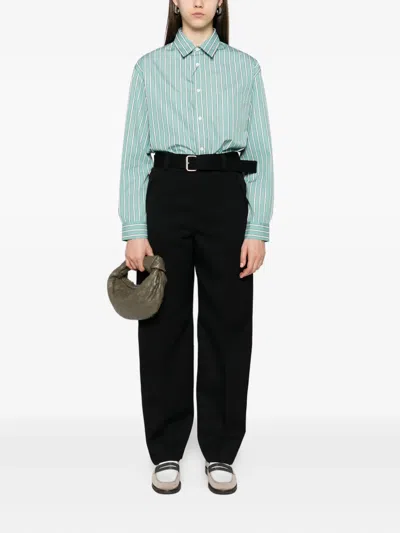 Matteau Striped Shirt In Green