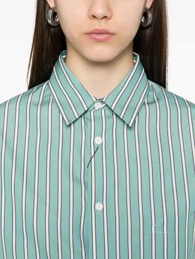 Matteau Striped Shirt In Green