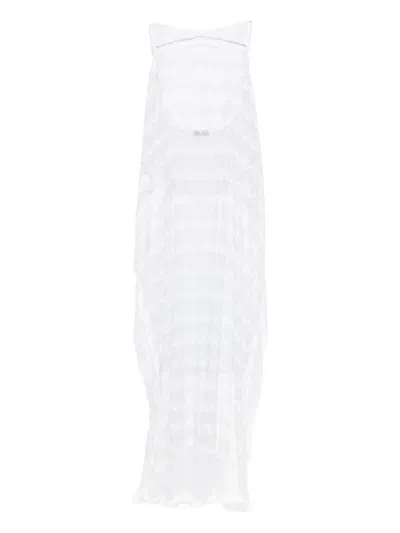 Missoni Zigzag Pattern Dress In White