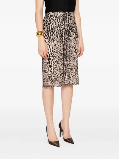 Tom Ford Leopard-print Lace Skirt