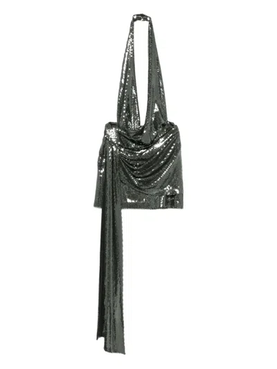 Alex Perry Sequin-embellished Halterneck Mini Dress In Green