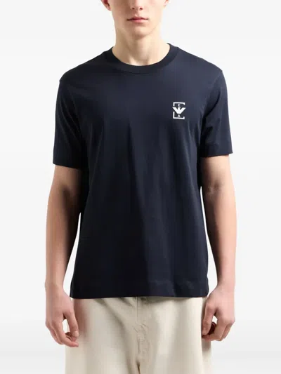 Emporio Armani Eagle-logo T-shirt In Blue