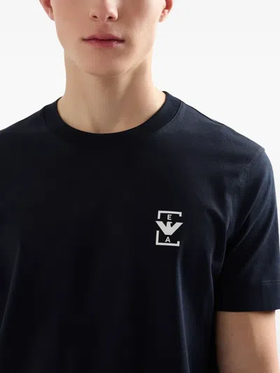 Emporio Armani Eagle-logo T-shirt In Blue