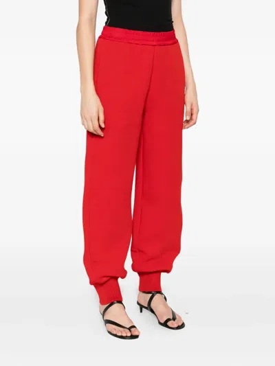 Jil Sander Elasticated Track Pants In Red