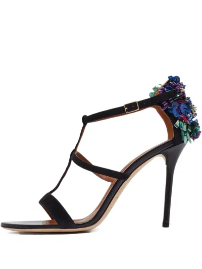 Pre-owned Malone Souliers Embellished T-strap Sandals