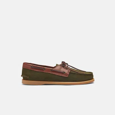 Scarosso Morgan Round-toe Lace-up Boat Shoes In Brown