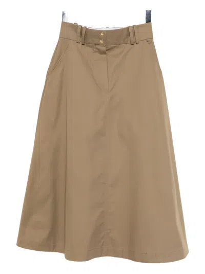 Dice Kayek A-line Midi Skirt In Neutral