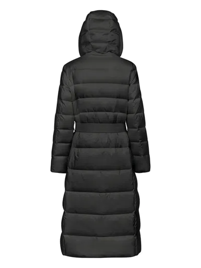 Geox Pheby Hooded Belted Puffer Coat In Black