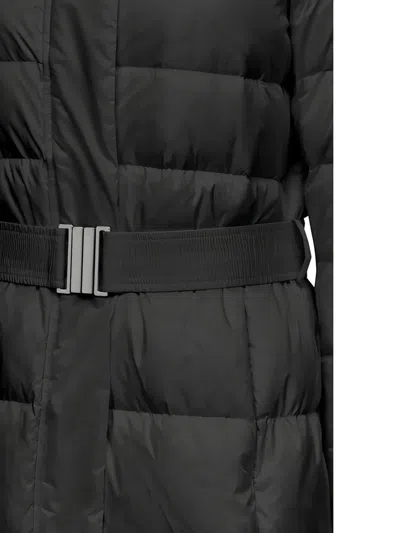 Geox Pheby Hooded Belted Puffer Coat In Black