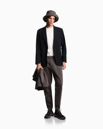 Emporio Armani Asv Domed Logo Pima-jersey T-shirt In White