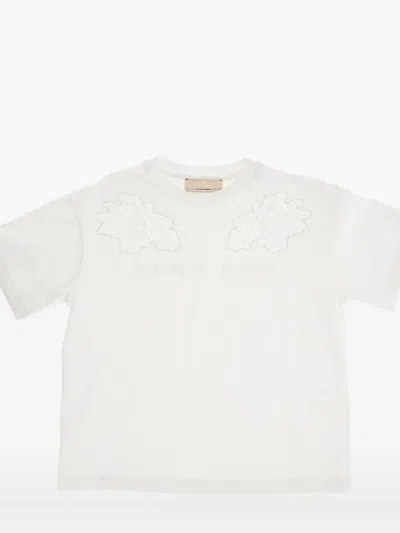 Elisabetta Franchi Floral-embroidered T-shirt In White