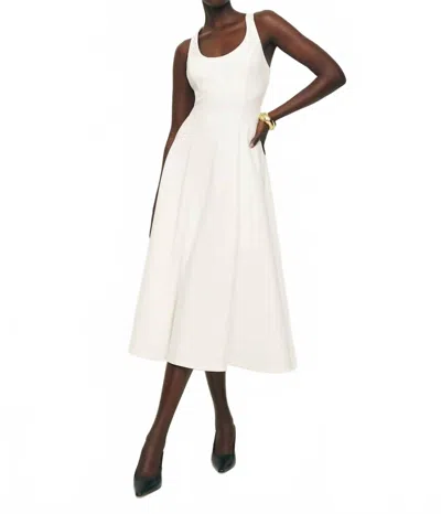Reformation Mikol Knit Stretch Midi Dress In White