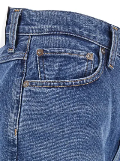 Agolde Blue Jeans With Logo Patch On The Rear And Flared Leg In Blue