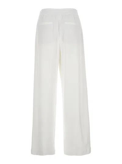 Brunello Cucinelli Hose Mit Elastischem Bund In White