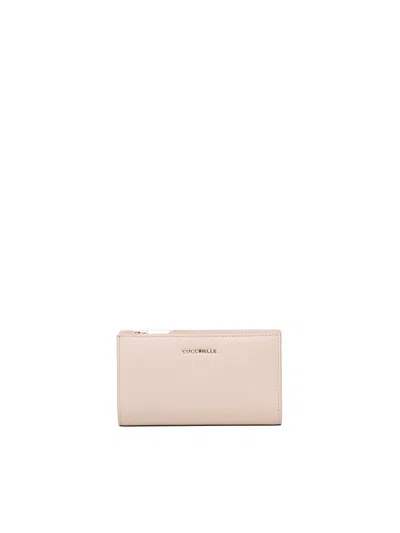 Coccinelle Metallic Soft Pink Leather Wallet