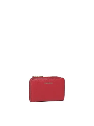 Coccinelle Red Leather Small Zip Wallet