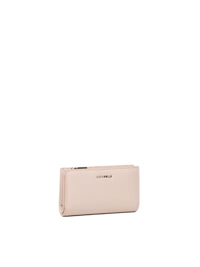 Coccinelle Metallic Soft Pink Leather Wallet