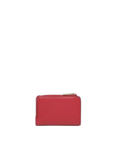 Coccinelle Red Leather Small Zip Wallet