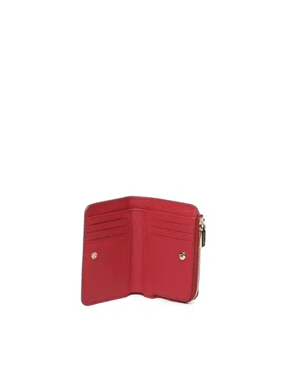 Coccinelle Red Leather Small Zip Wallet