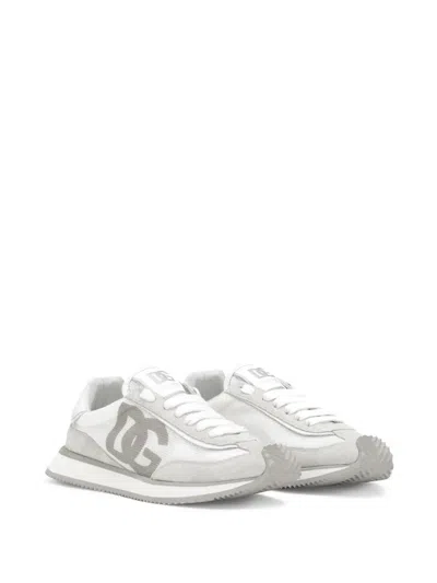 Dolce & Gabbana Dg Cushion Mixed-material Sneakers In Gray
