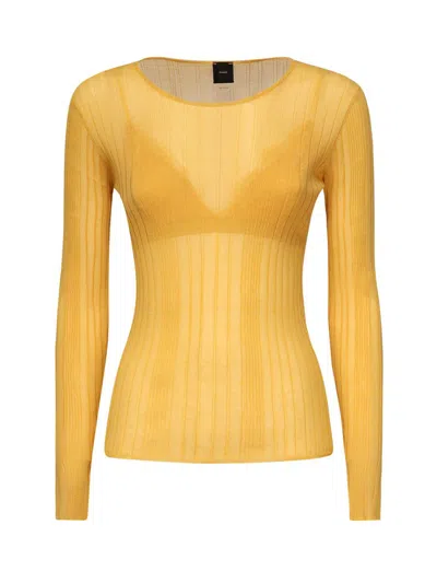 Pinko Semi-transparent Ribbed Sweater