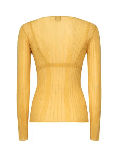 Pinko Semi-transparent Ribbed Sweater