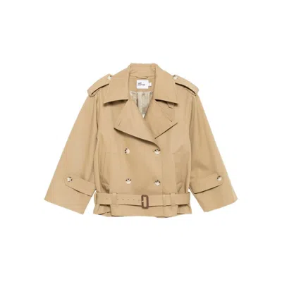 Self-portrait Women Beige Trench Coat In Neutral