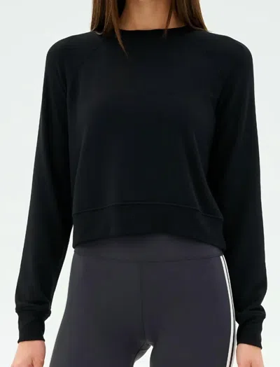 Splits59 Brooks Fleece Long Sleeve Sweatshirt In Black