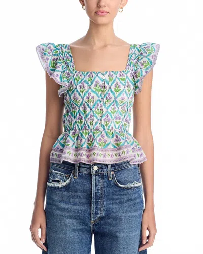 Bell Fleur Smocked Top In White
