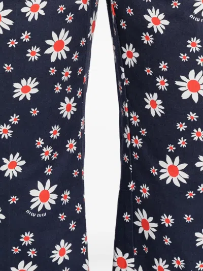 Pre-owned Miu Miu 2019 Floral-printed Trousers