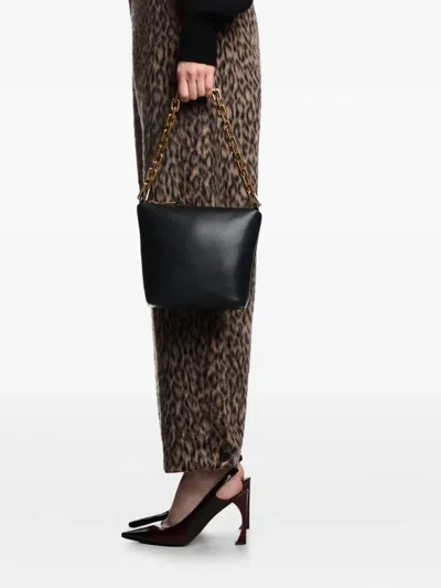 Emporio Armani Chain-link Leather Shoulder Bag
